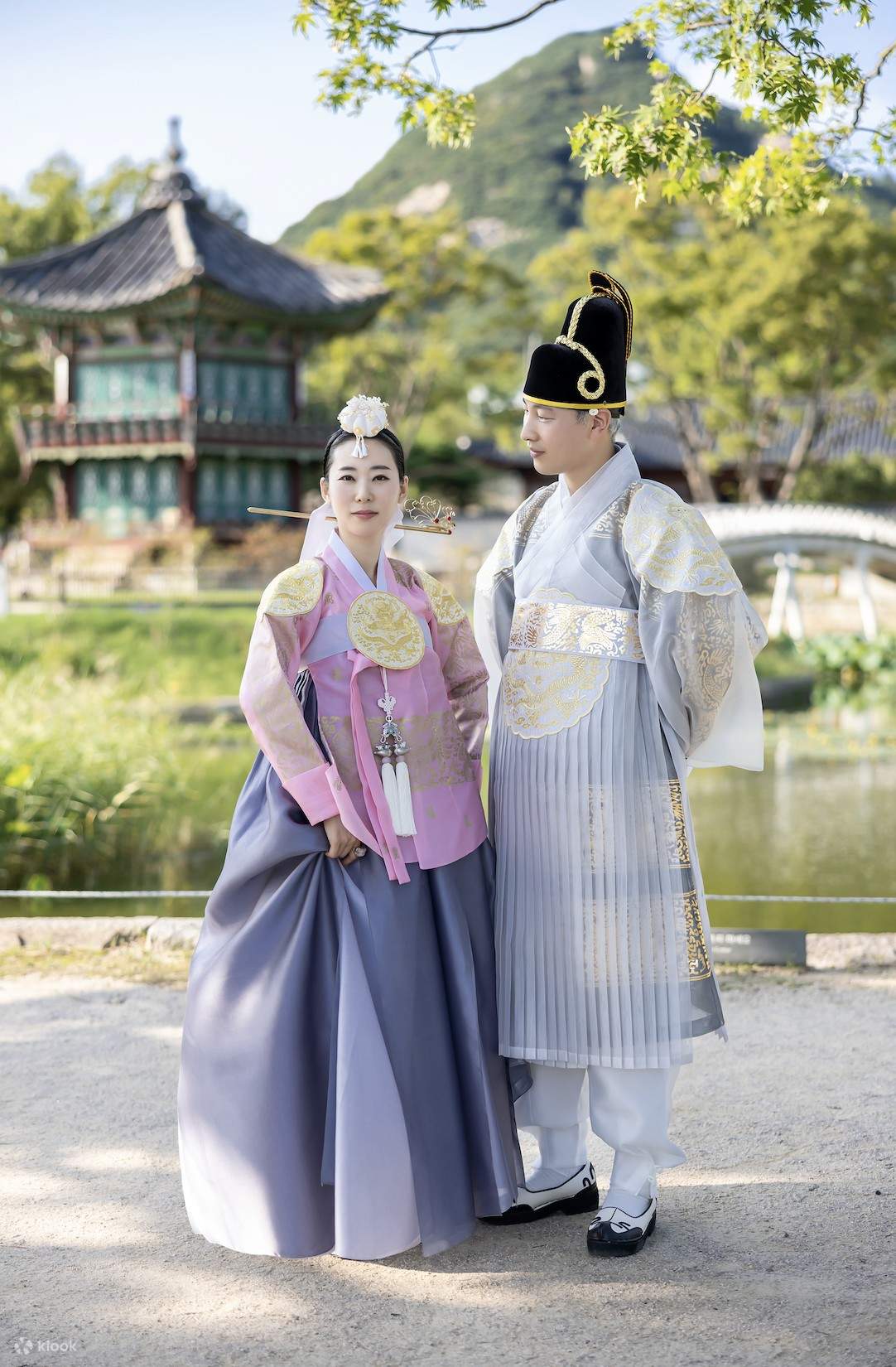 韓国伝統服　高級チマチョゴリ　ハンボク チマチョゴリ 高級化繊 桜ピンク 6点セット 韓国伝統服